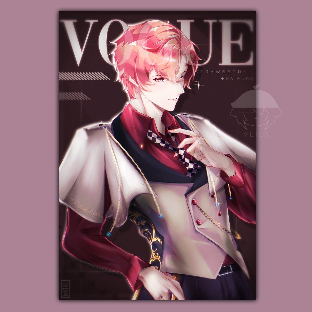 Model Strawberry Mochi ✦ 5x7" Mini Print