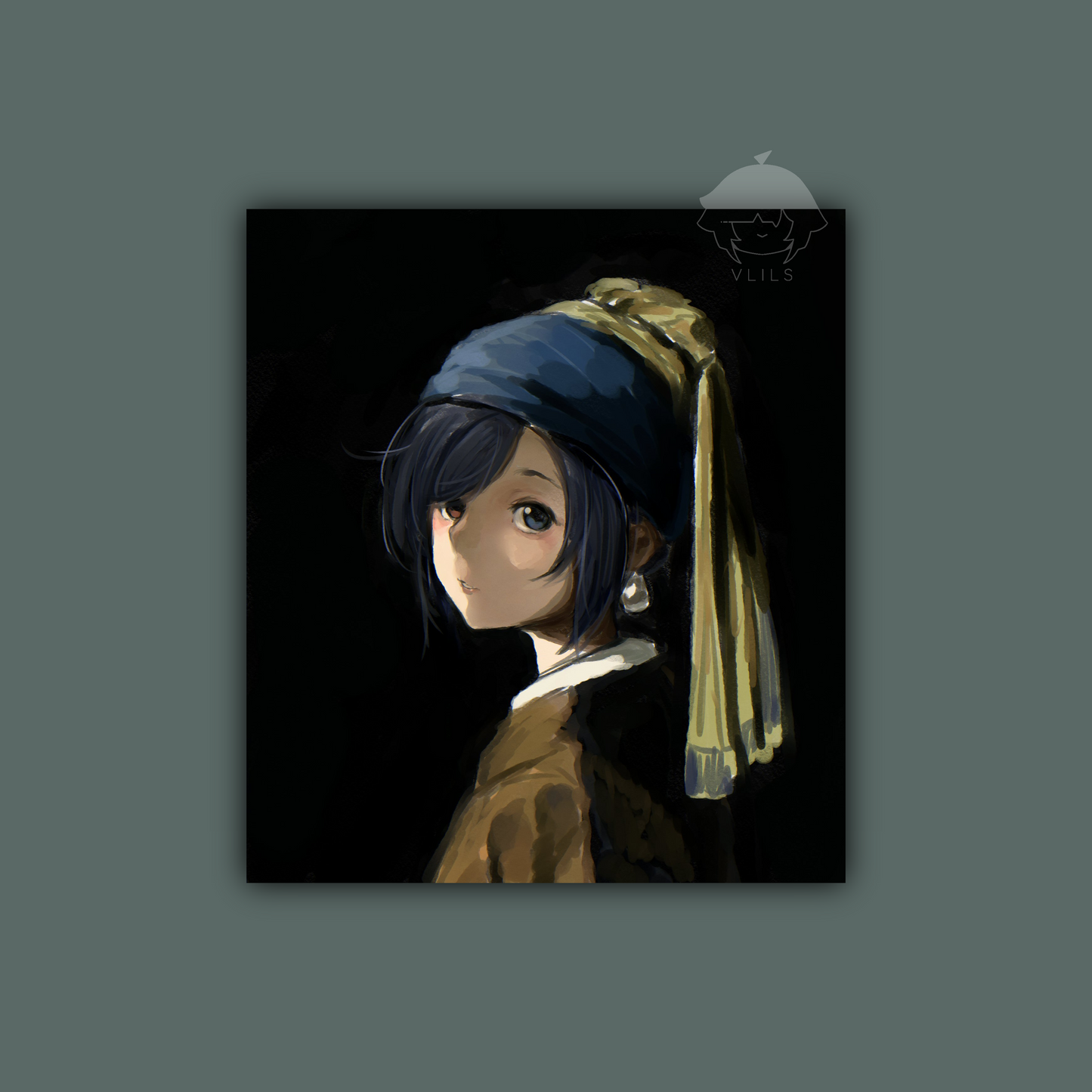 Shadow's Pearl Earrings ✦ 5x7" Mini Print